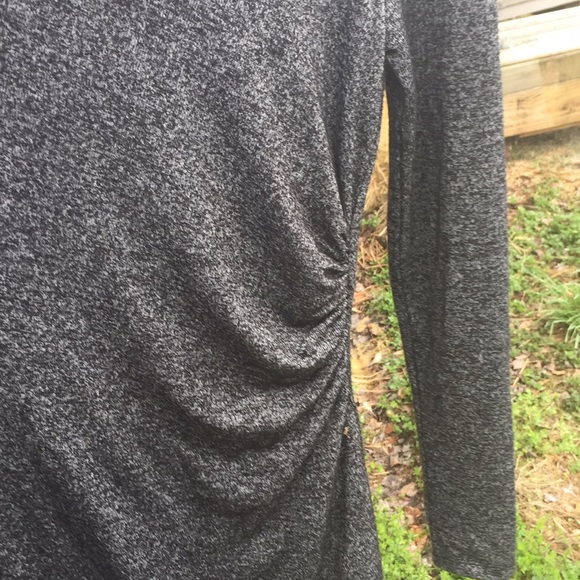 Loft gray dress with side ruching - Picture 5 of 6